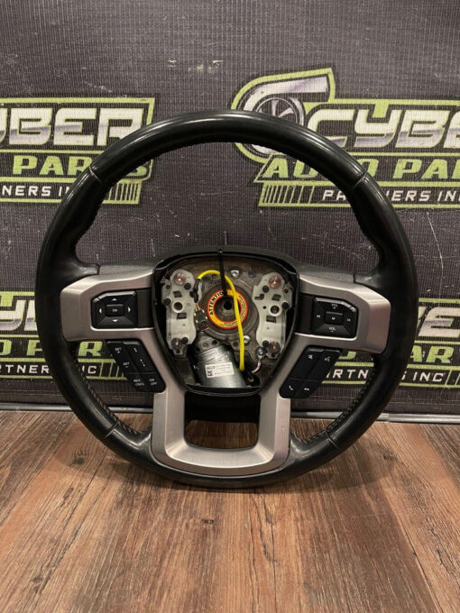 2021 Ford F350 SuperDuty Black Leather Steering Wheel